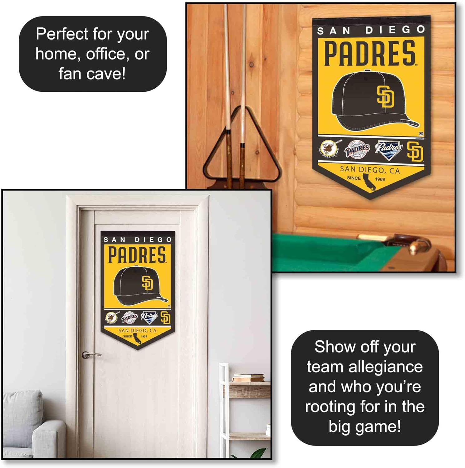 WinCraft San Diego Padres Heritage History Banner Pennant - Image 3
