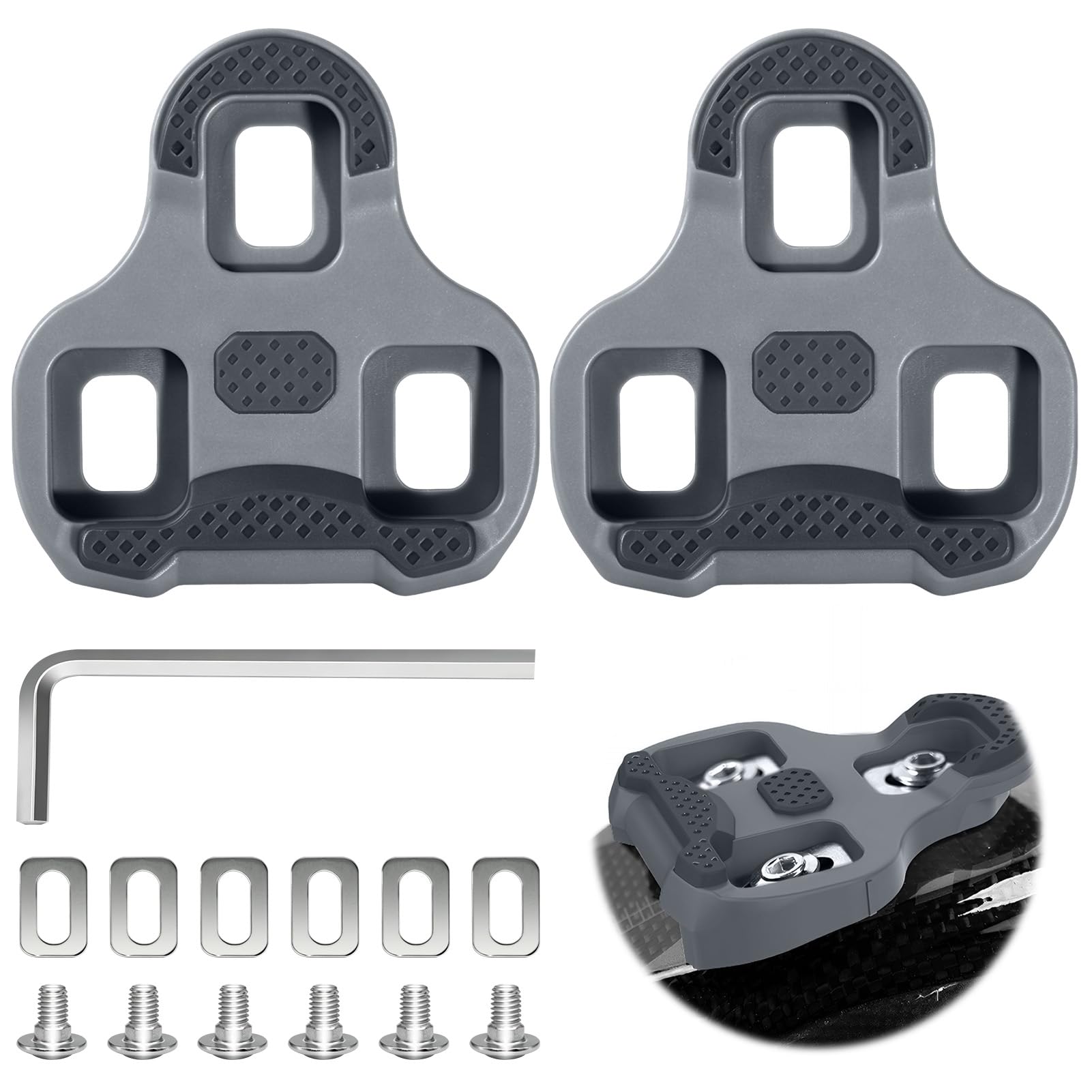 Calas de Ciclismo Look Keo Bike Gris 4.5° para Pedales de Carretera y MTB