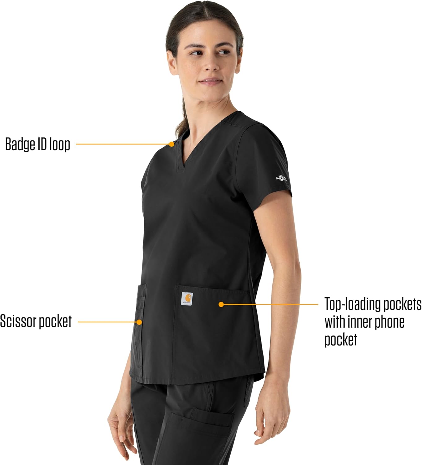 Carhartt Womens Scrub Top - Image 2
