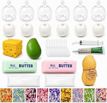17PCS Squishy Making Kit, DIY Stress Ball Making Set Empty Squishy Skins