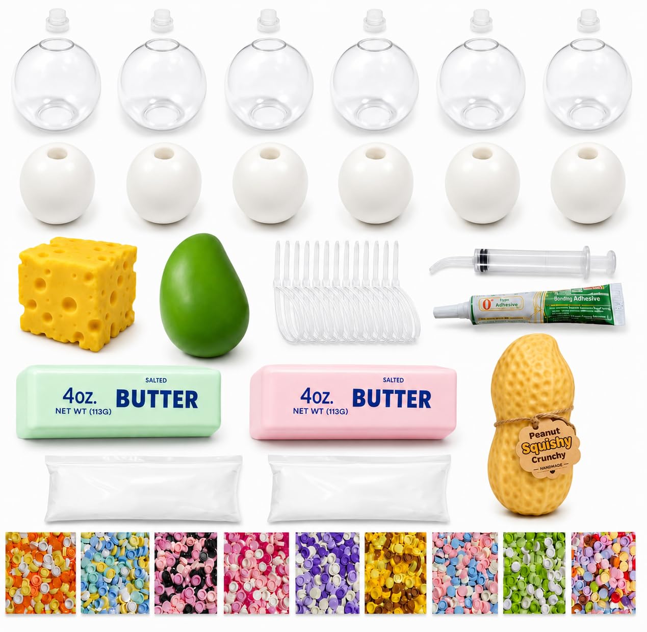 17PCS Squishy Making Kit, DIY Stress Ball Making Set Empty Squishy Skins — image 1
