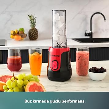 HOMEND Homend Mixfresh 7026H Kişisel Smoothie Blender Siyah Kırmızı