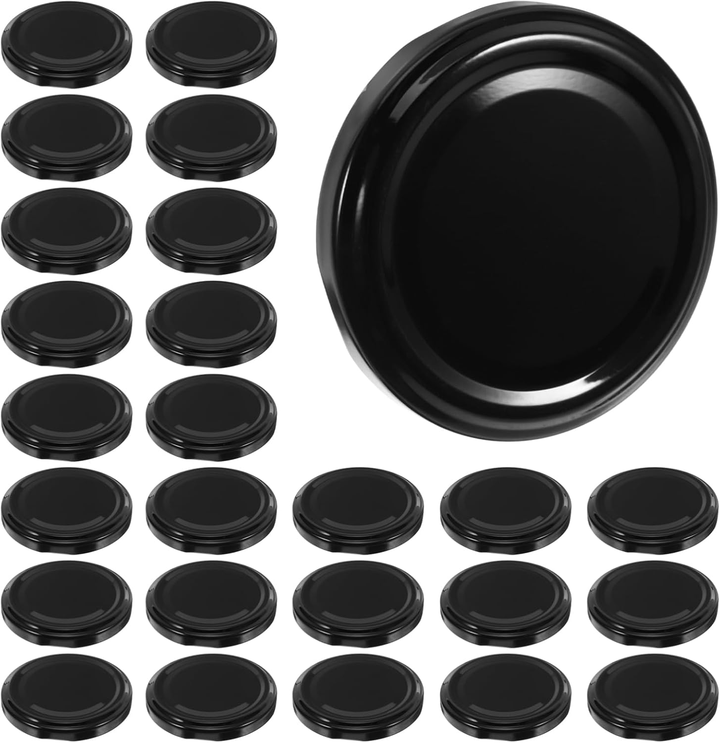 50Pcs Leak Tinplate Lids for Glass Jars Wide Mouth Canning Jar Caps Airtight Sealing for Jams Jellies Spices and More Replacement Covers