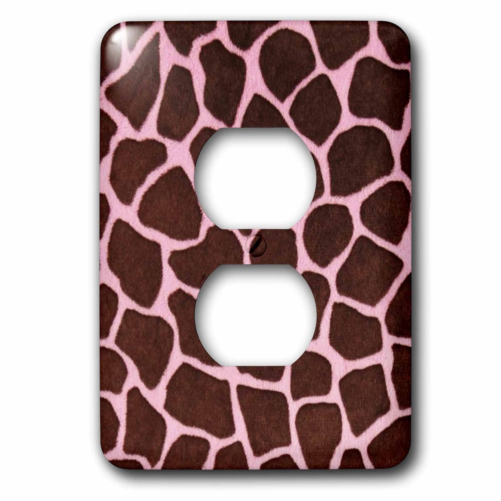 Girafe en mode Marron n Rose 2 prises 3dRose LSP_59752_6 plaque murale décorative