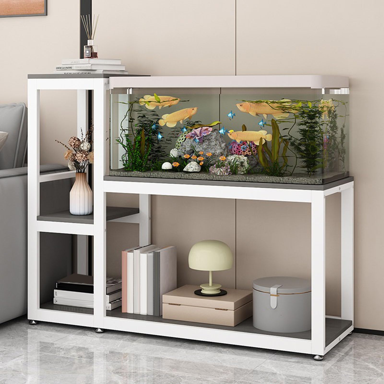 Support d'aquarium robuste charge 500 kg meuble métal anti-vibration
