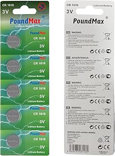 CR 1616 Batteries 3v Lithium Button Cell Battery Combo Pack - 5 Count