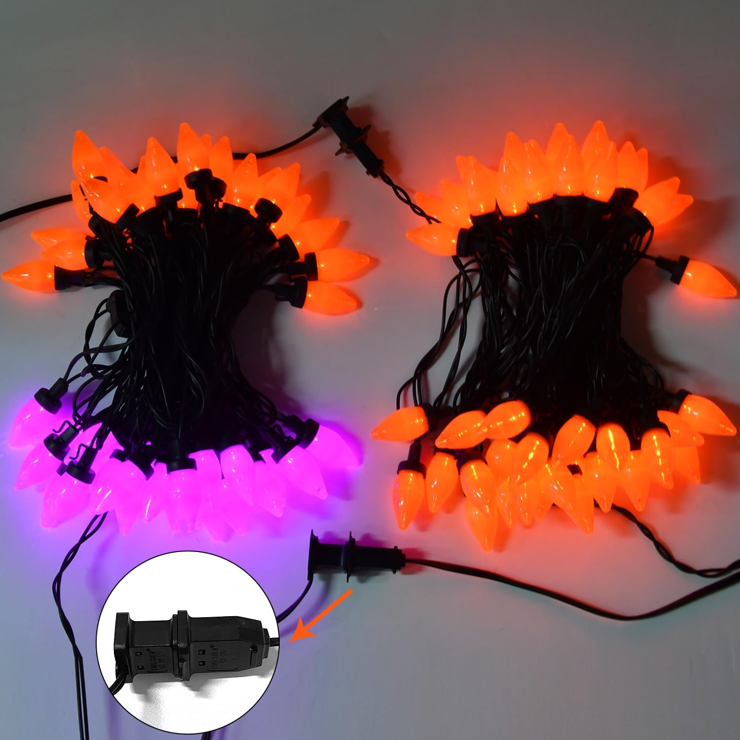 6 FT 18AWG Thicker Black Polarized Extension Cord, 3 Pack US AC 2-Prong Male/Female Outlet 8A/120V/960W Power Outdoor Extension Cord for Halloween Christmas Lights, Low-Power Appliances Connection