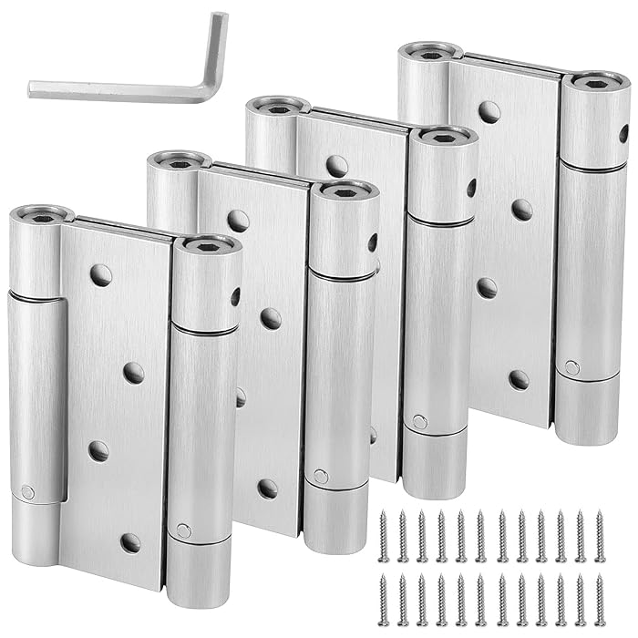 Buy HOIGON 2 Pairs 4 Inch Double Action Spring Door Hinges, Heavy Duty
