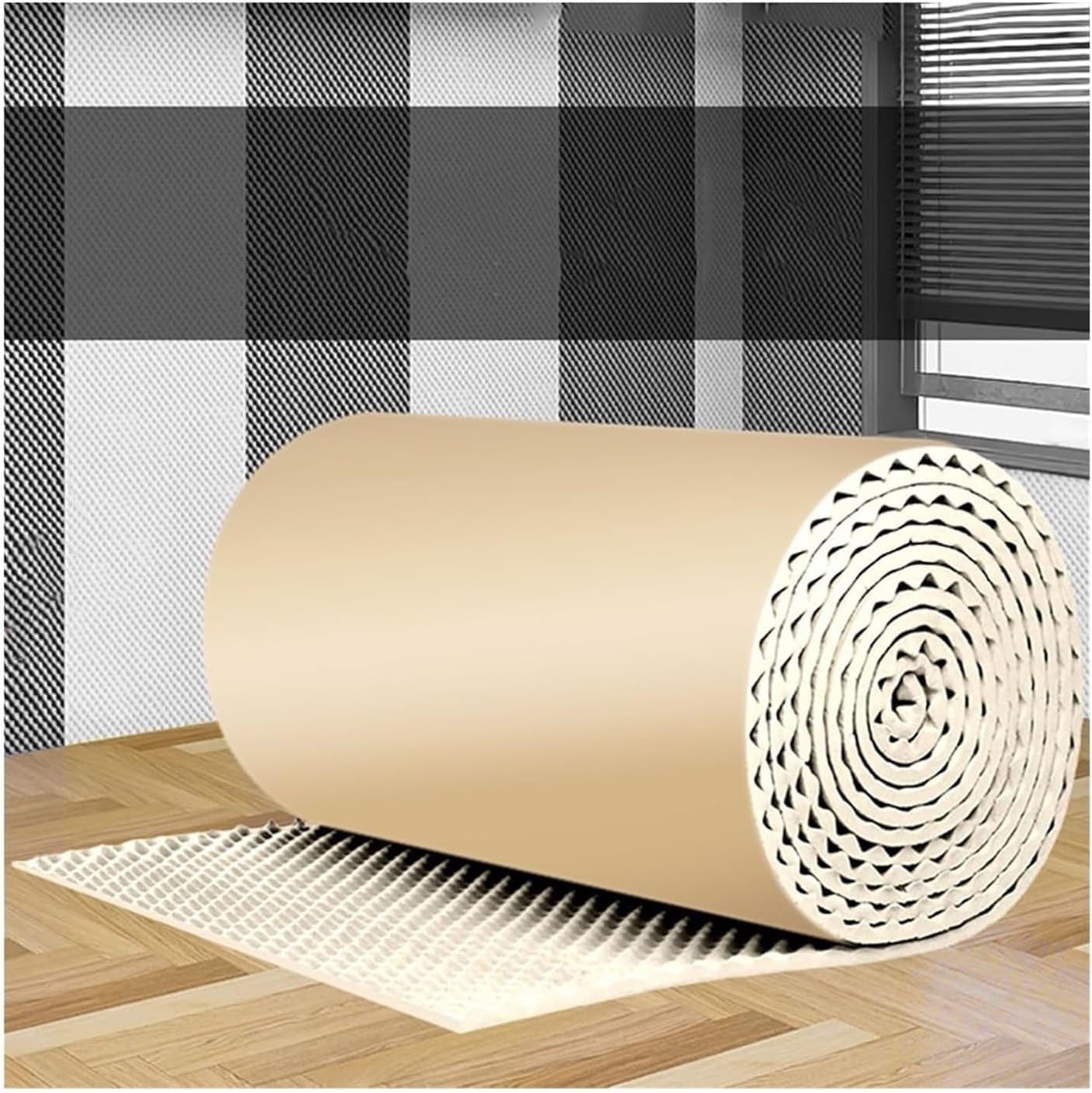 防音フォーム防音板 遮音防音フォーム、厚さ2cmの音響フォームパネル、自己粘着卵箱防音フォームパネル、スタジオ、オフィス、家庭用 (