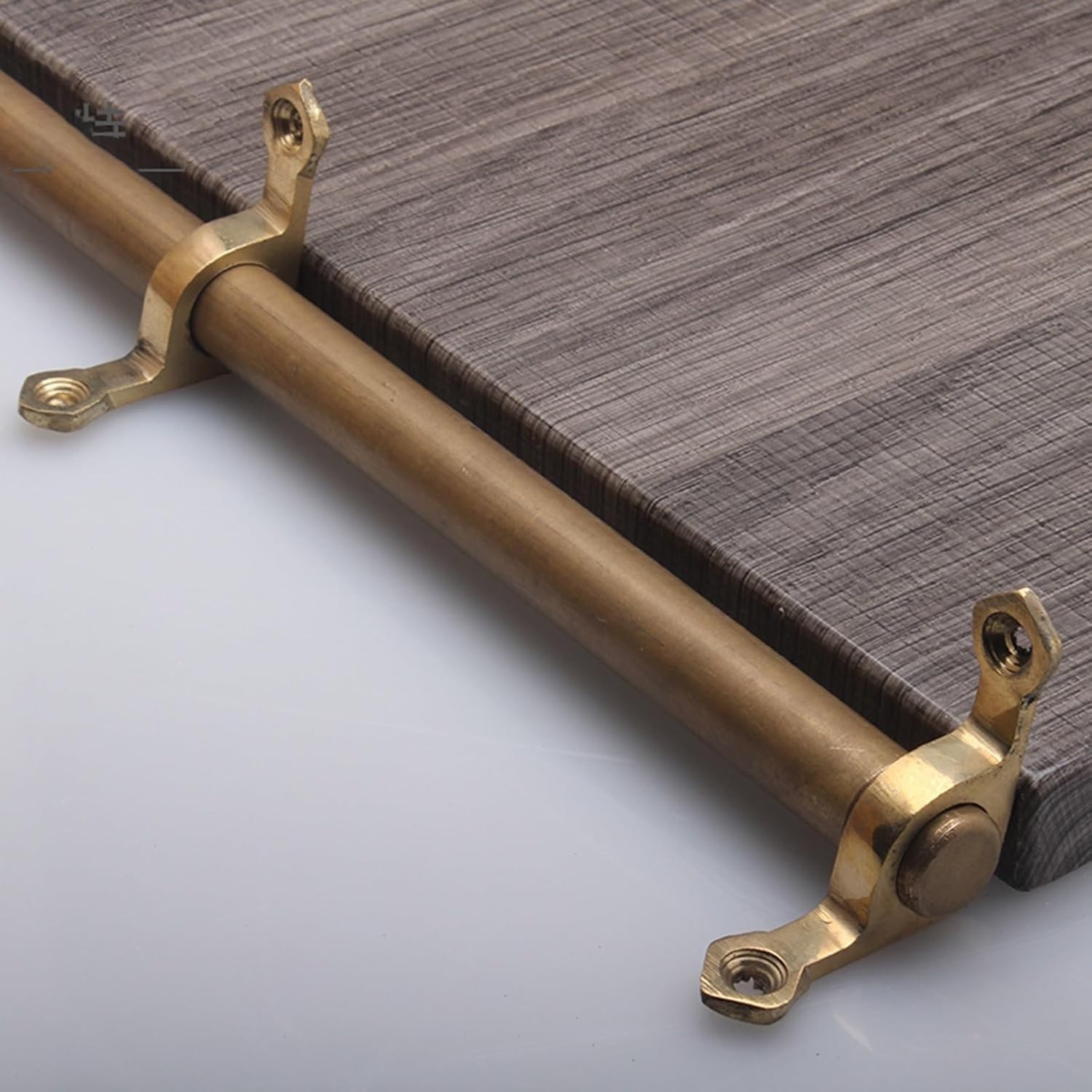 Stair Rug Runner Rods Holder Bracket Set, Stair Rods for Carpet Runners Antique Brass, 50in 48in 46in 44in 40in 28in 30in Long Rug Rods for Stairs, Compatibility with Thick Carpets(Brass-1 Piece,38in)
