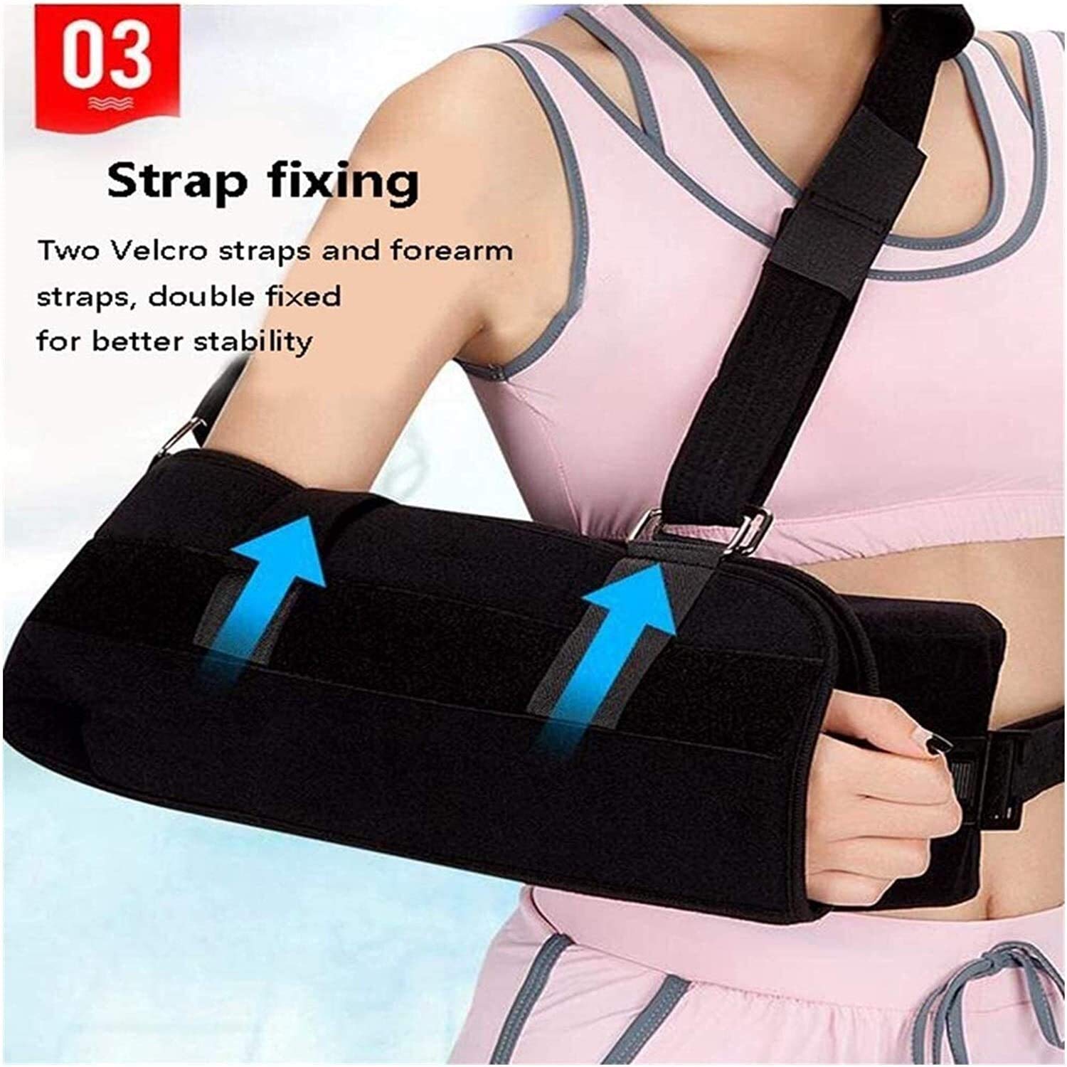 Soportes para Brazos, Coderas con Almohada y Bola Inmovilizador de Hombro Rotor Cuff Sling Inmovilizador Brace para dislocación o subluxación de Hombro