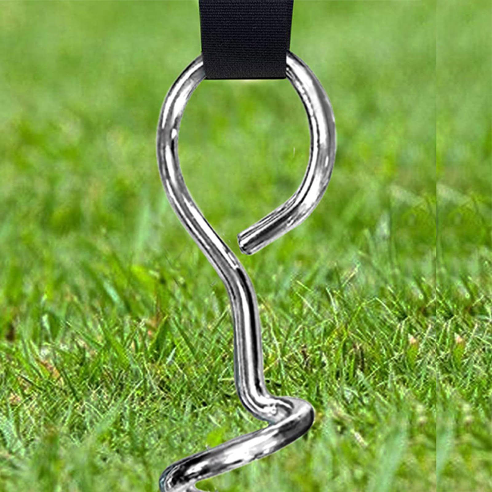 4 Stück Zelthering, Korkenzieher Form, Trampolin Heringe, Spiralen, Bodenanker, Heringe, Zelt Zubehör, einfach zu bedienendes tragbares Trampolin in Korkenzieher Form