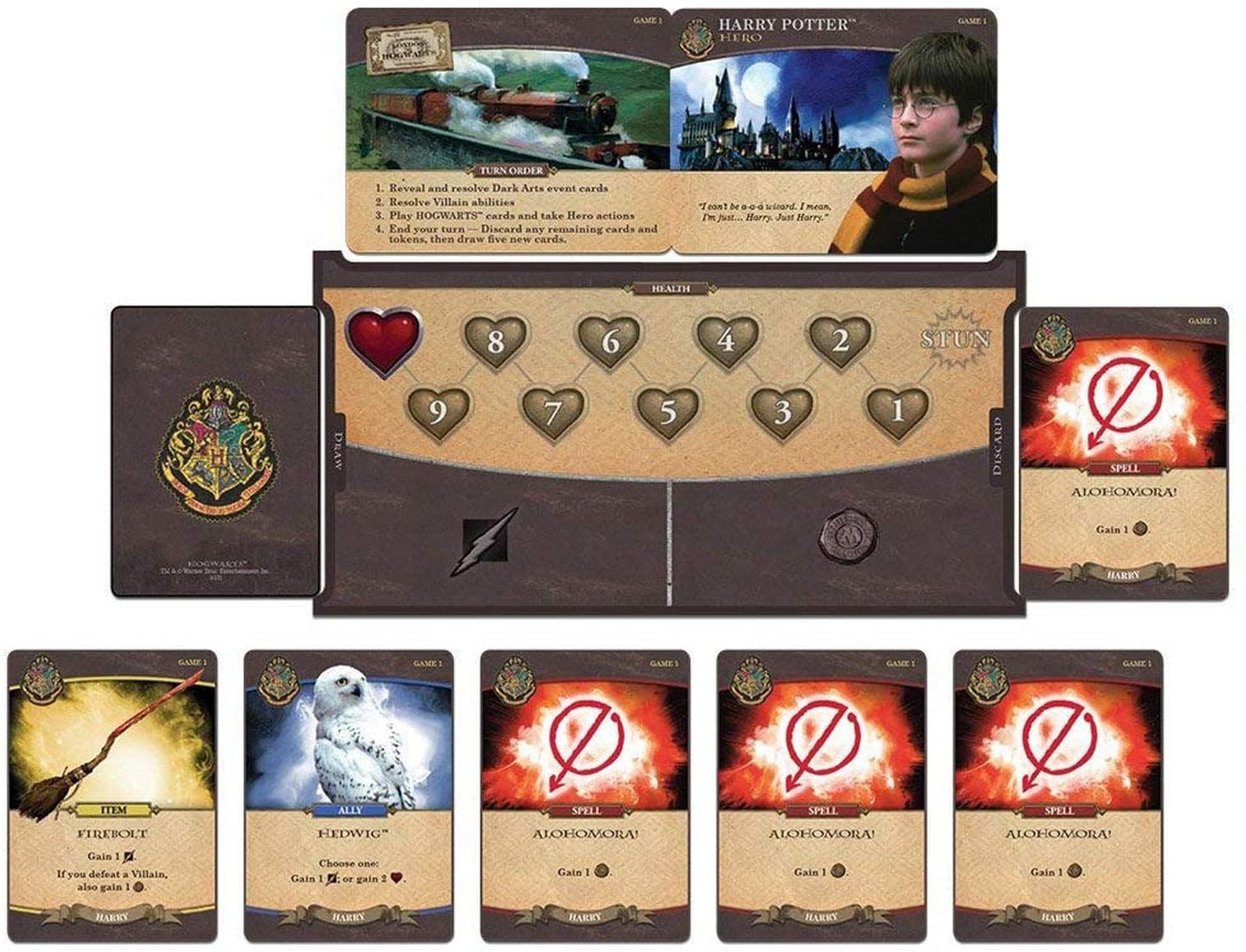 KOSMOS Harry Potter Kampf um Hogwarts - Das kooperative Spiel ab 11 Jahre | Für 2-4 Personen, Hogwarts Battle deutsch, 7 Schuljahre, In 7 Etappen die Kinofilme erleben