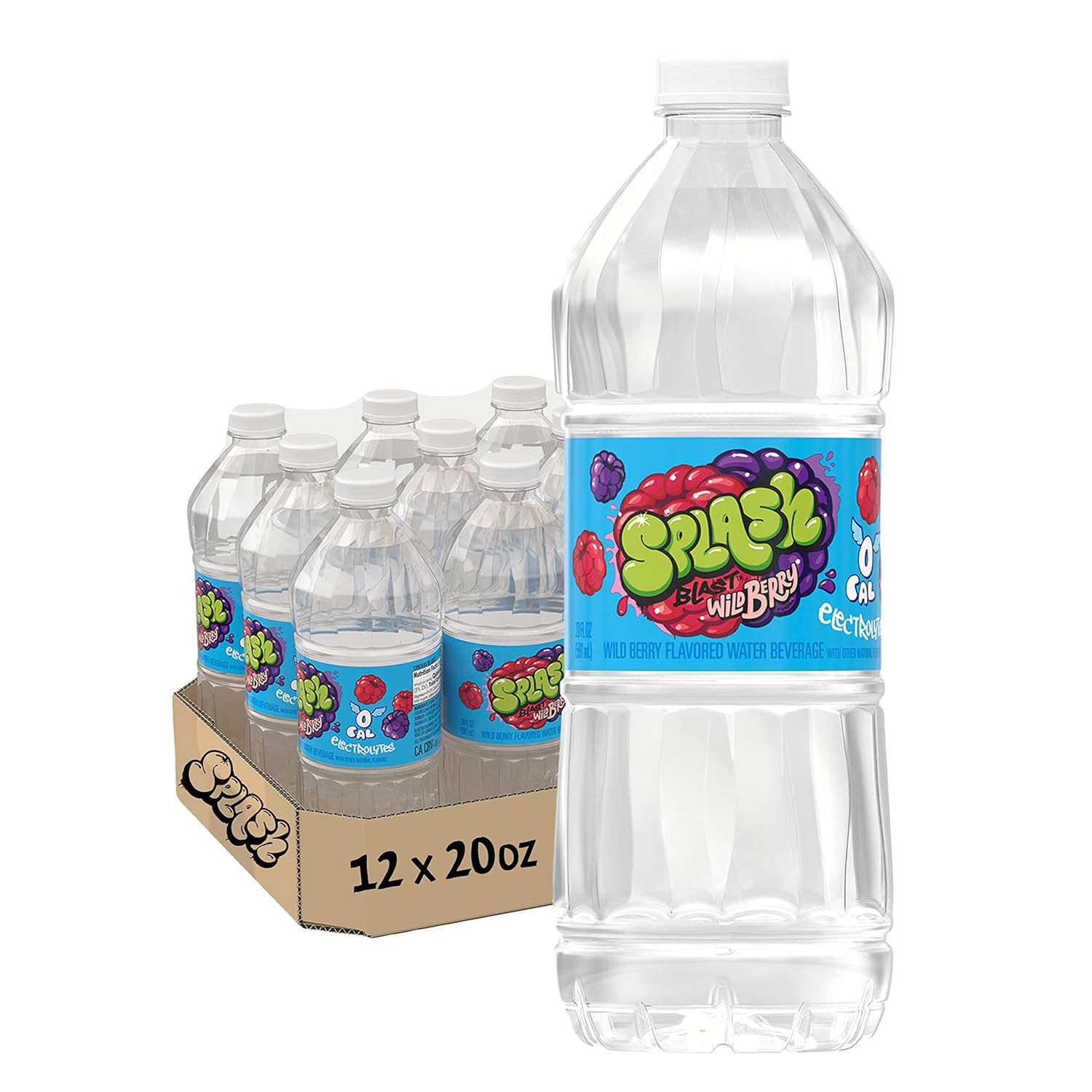 Buy Splash Blast, Flavored Water Beverage, Wild Berry Flavor, 20 Fl Oz