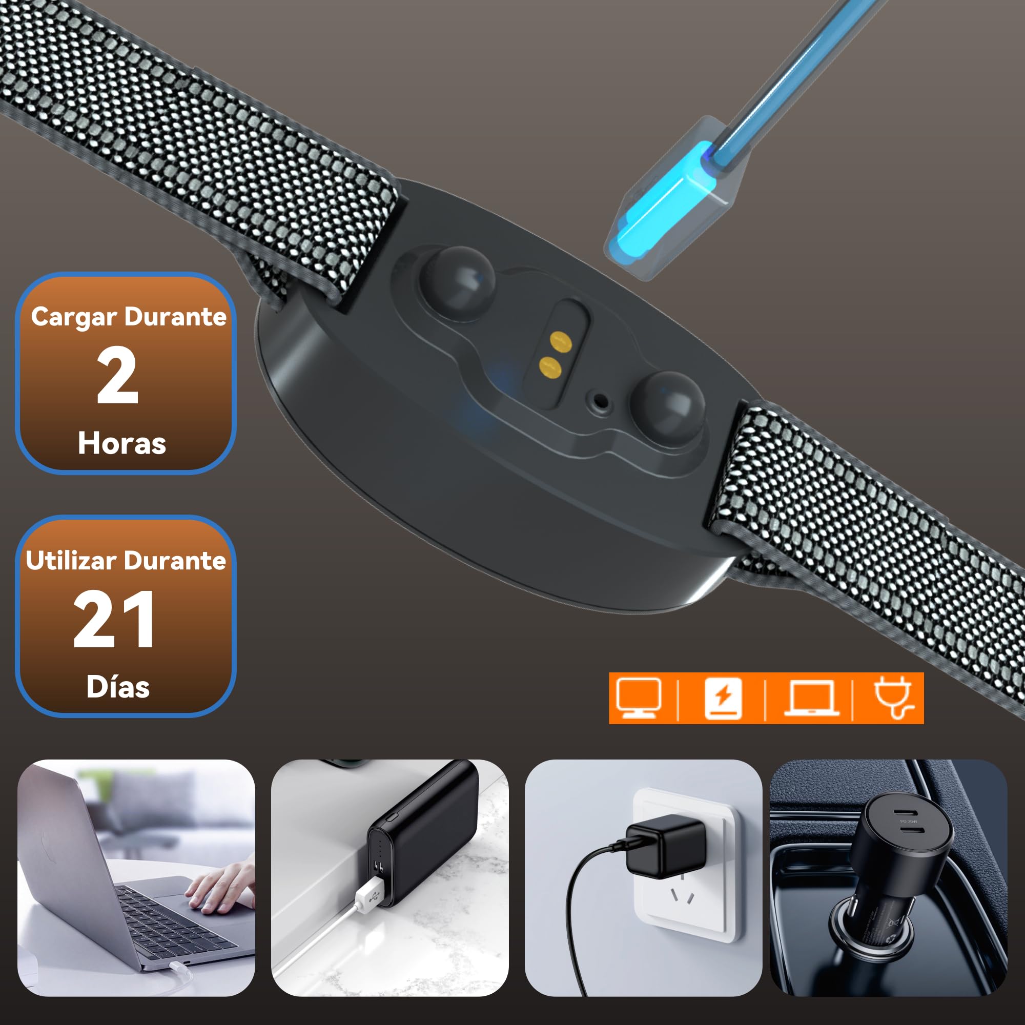 Meloive Collar Antiladridos para Perros, Collar Vibración con 8 Niveles de Sensibilidad Ajustables, 4 Modos de Vibración/Fuerte Vibración/Sonido, Resistencia al Agua y Recargable, Blanco