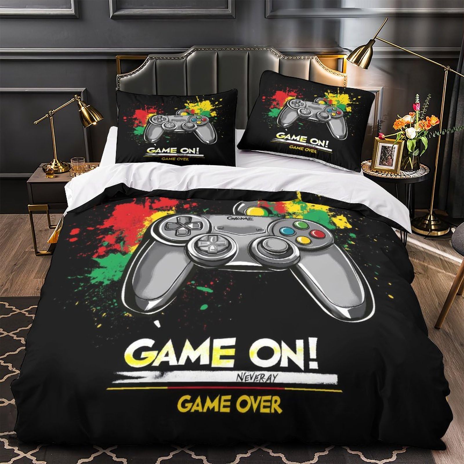 Linge de lit gamer 3D super doux, le cadeau idéal pour garçons et filles