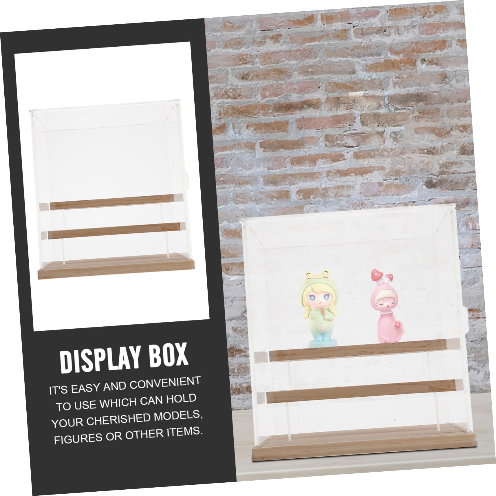 GALPADA Vitrine pour Poupée à Étages pour Figurines, Rangement Desktop