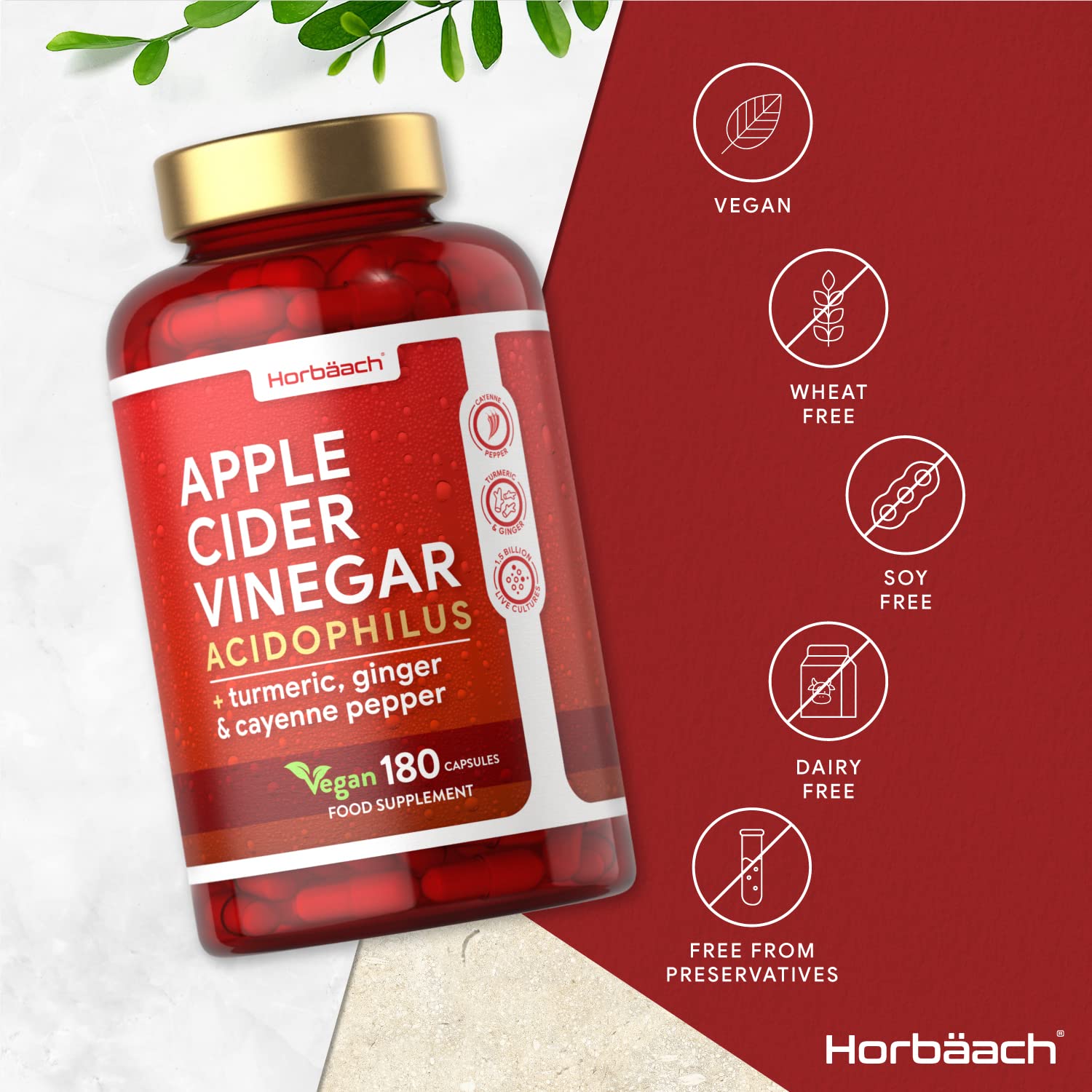 Buy Apple Cider Vinegar Capsules 1000mg 180 Count High Strength Complex with Probiotics