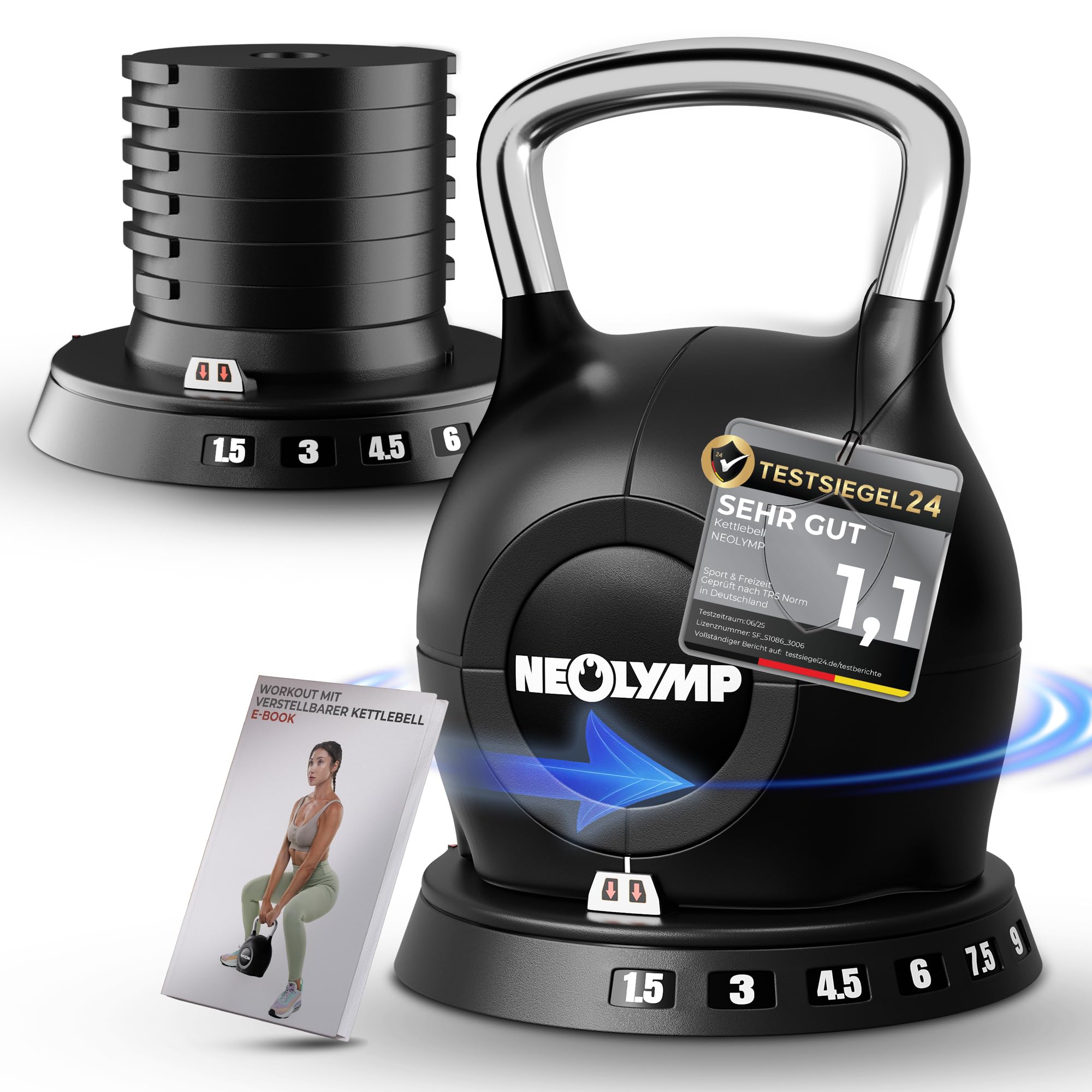 NEOLYMP Verstellbare Kettlebell 7‑in‑1
