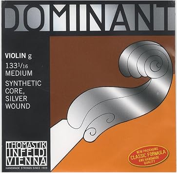 Thomastik-Infeld 133.11600000000001 Dominant Violin String, Single G String, 133, 1/16 Size, Silver Wound