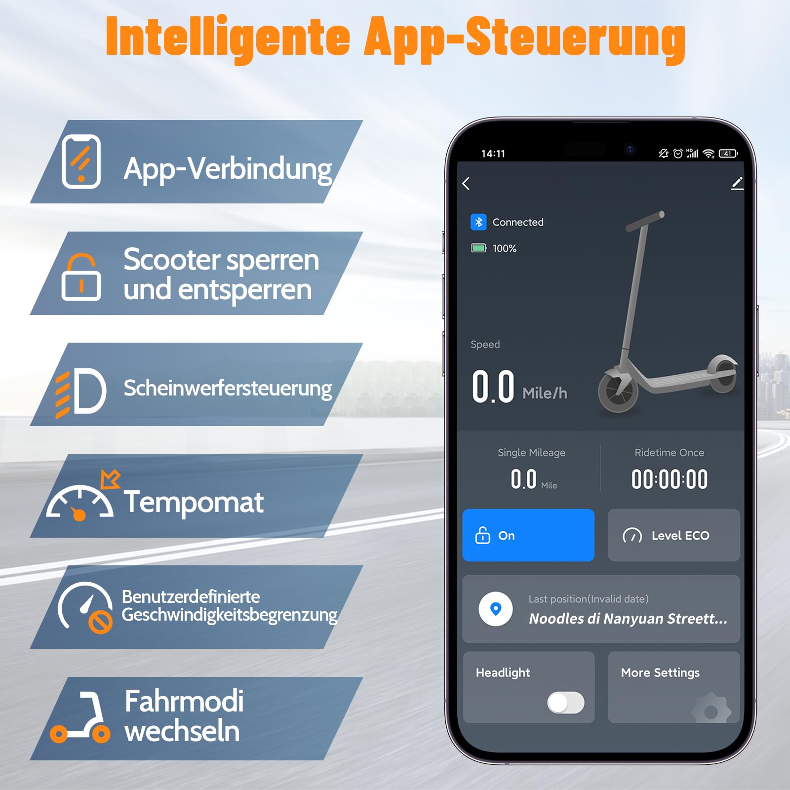 TODIMART E Scooter mit Blinker und App T3S, 30 km Reichweite, Duales Bremssystem und ist EIN Faltbarer Escooter Roller für Erwachsene mit Pannensicheren Wabenreifen