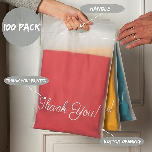 Miniatura 2 de Bolsas esmeriladas para camisetas de 10 x 13, 100 bolsas de envío para ropa, bolsas de agradecimiento, bolsas de paquete, bolsas para pequeñas