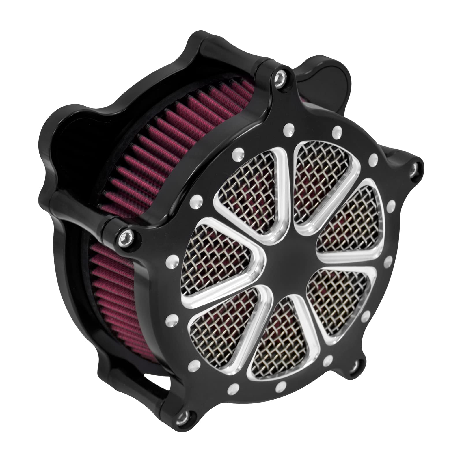 Filtro aria CNC Filtro Aria Filtro Aspirazione Filtro Filtro Aria Filtro Elemento Filtro Adatto Per Harley Touring Softail Dyna 2000-2017 Nero