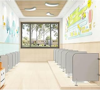 CHUNGLO Mampara de urinario Mampara de privacidad para urinario Mampara de baño para niños para guarderías y escuelas Fácil de Limpiar, 1 Panel (Color: Blanco, tamaño: 60 x 60 cm)