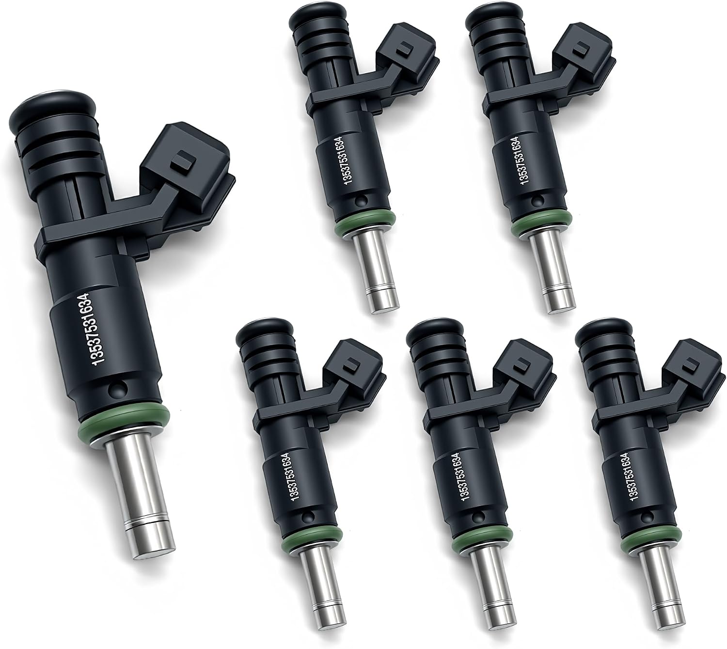 13537531634 6Holes Fuel Injectors Compatible with 2006-2012 BMW 328i xDrive, 530i, 128i, 323i, 325i, 330Ci, 330i, 330xi, 525i, 525xi, 528i xDrive, X3, X5, Z4, 525i, 528i, 325xi 3.0L Engine OE# FJ748