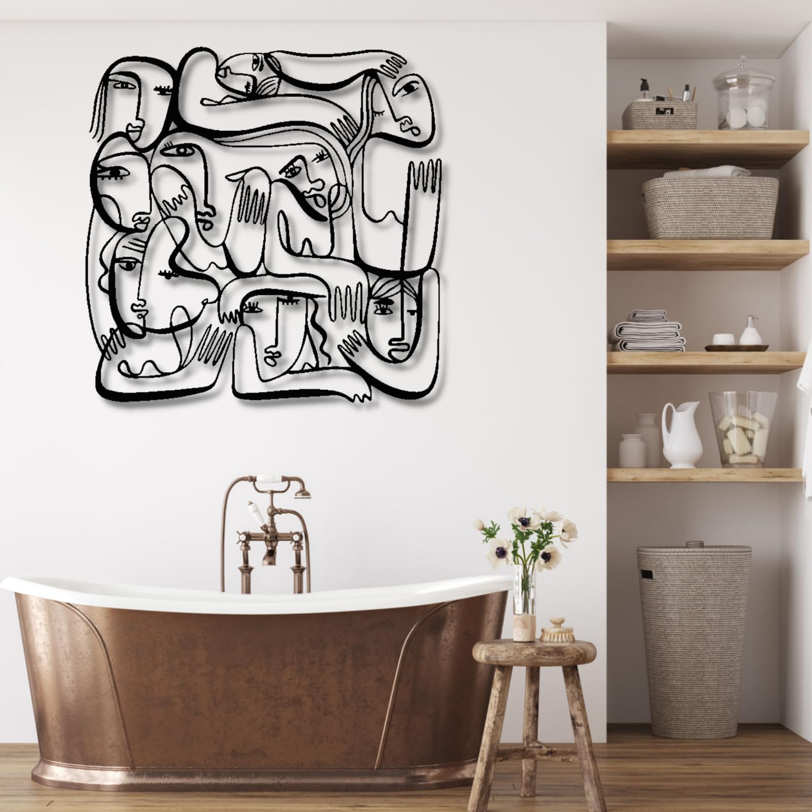 Decorazione da parete in metallo con gregge di uccelli, grande decorazione da parete per esterni, scultura moderna per soggiorno, camera da letto, corridoio e scale