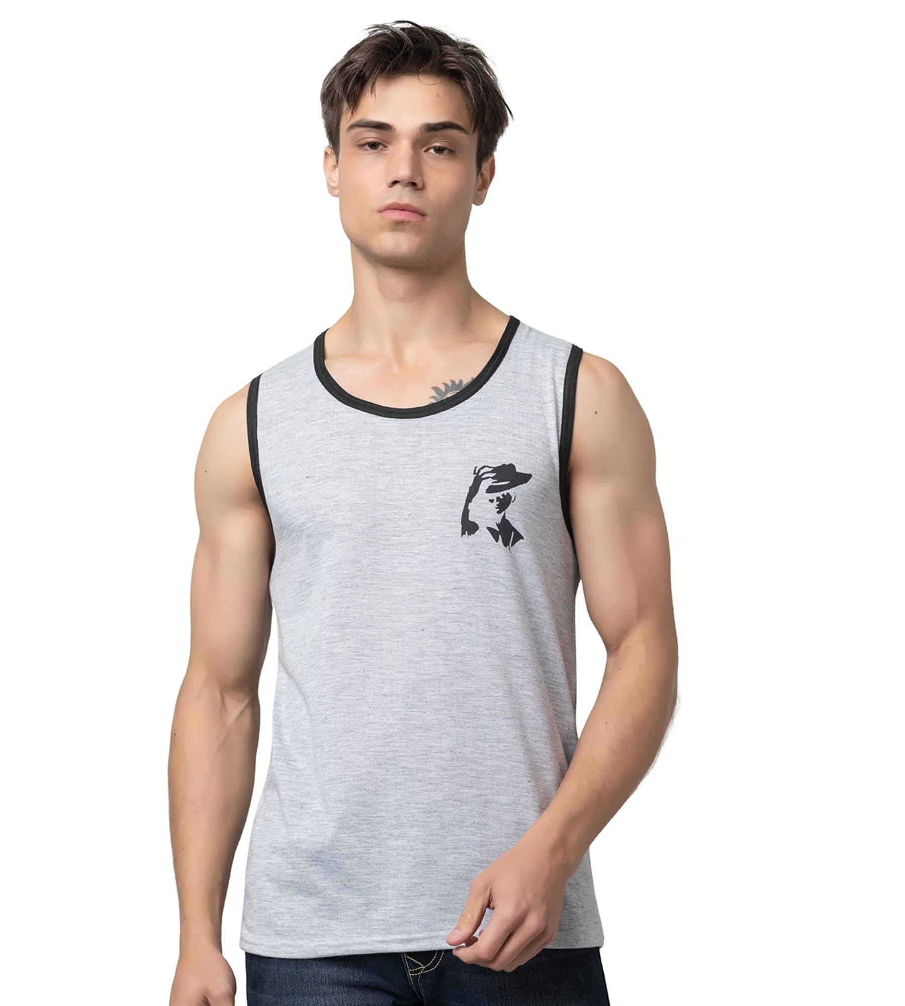 looks united Men’s Trendy Sleeveless Graphic Printed Casual Gym Summer Vest-picture-35