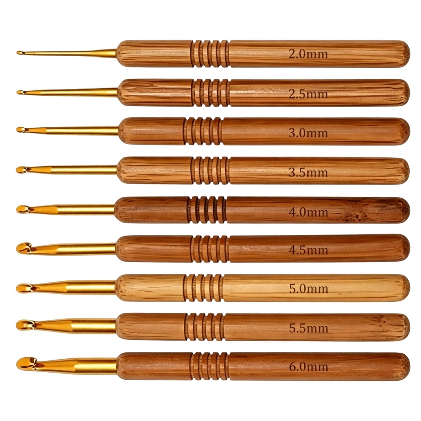 9PCS Crochet Hook, Wooden Crochet Hooks, Crotchet Hooks, Lightweight Knitting Needles Kit for Beginners Advanced Handmade DIY Knitting Scarves Glowooden Crochet hooksves Throw Blankets Cushions