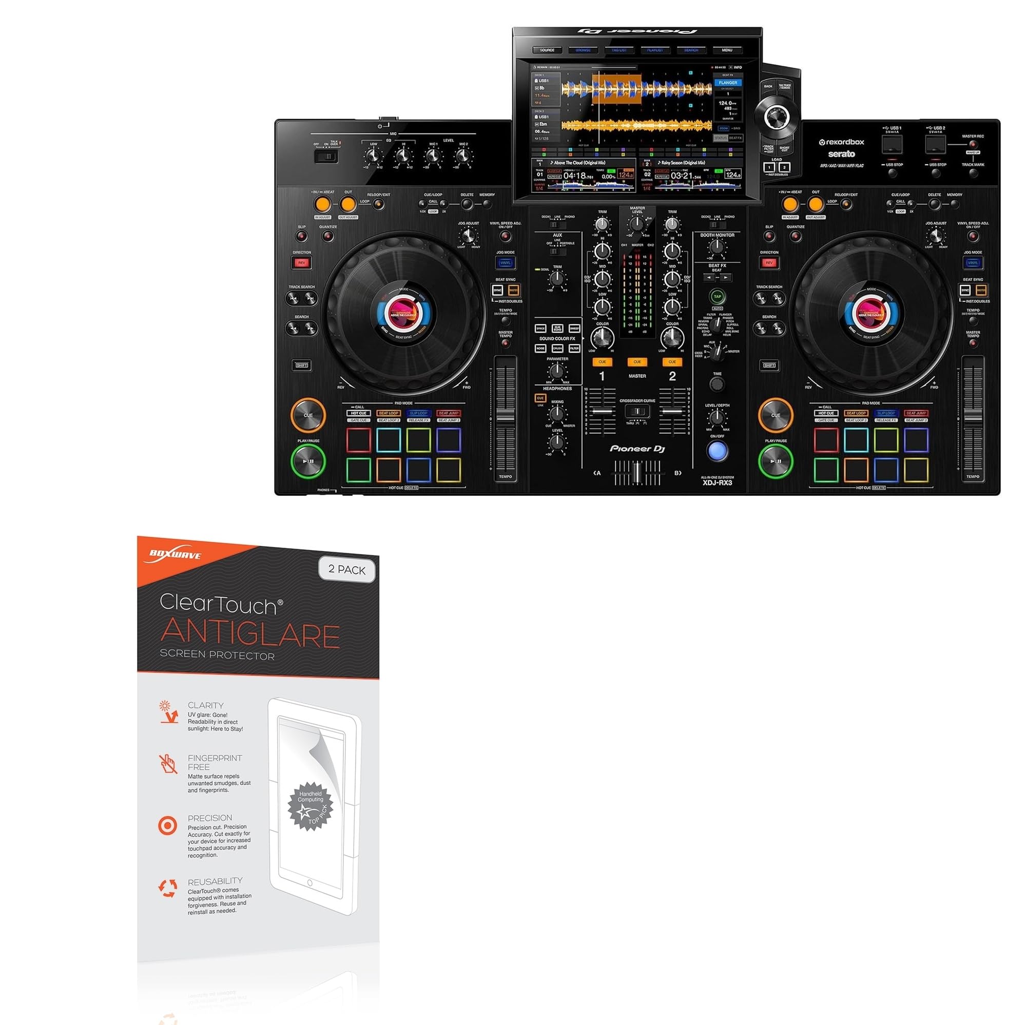 BoxWave Screen Protector Compatible with Pioneer DJ XDJ-RX3 - ClearTouch Anti-Glare (2-Pack), Anti-Fingerprint Matte Film Skin