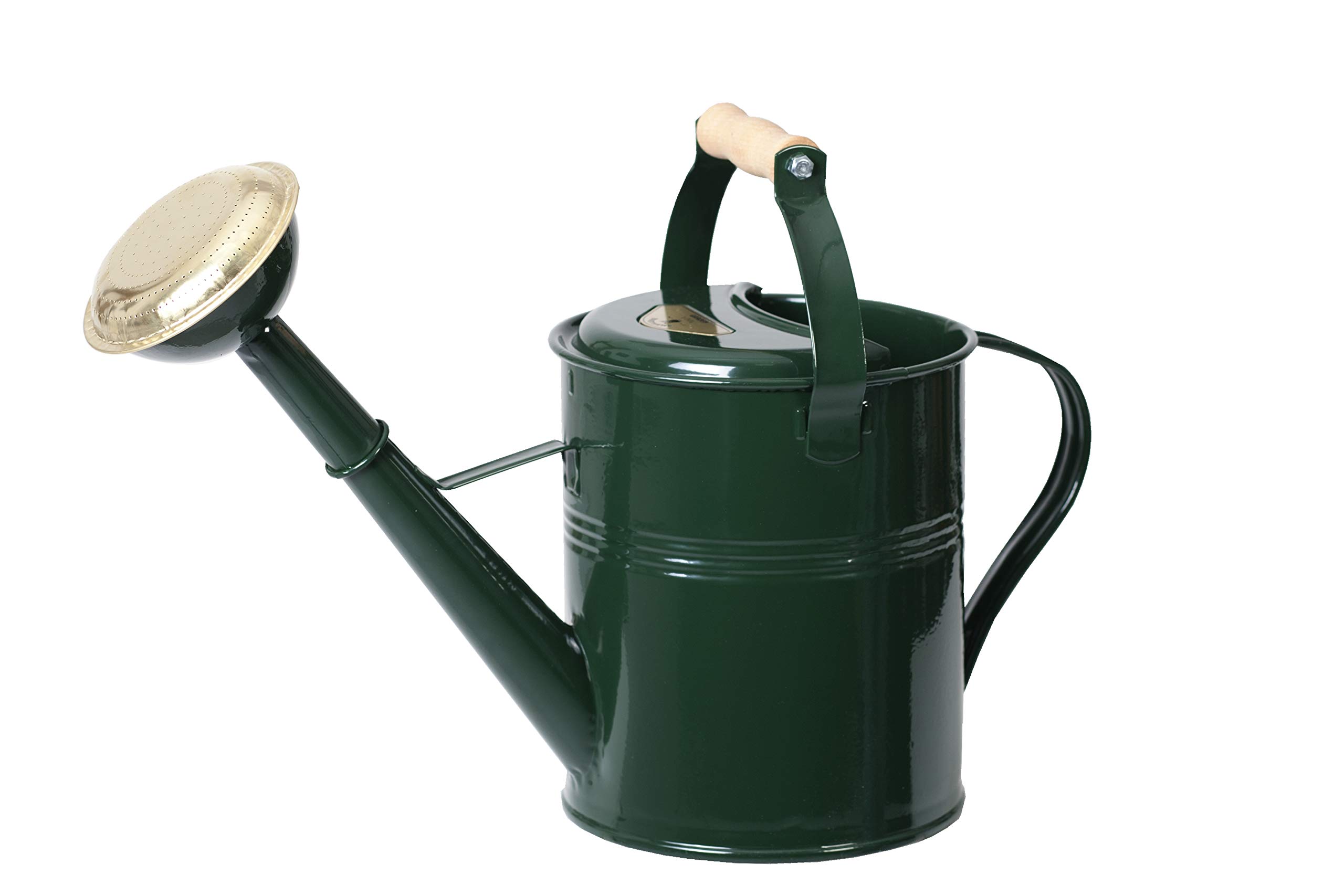 Gießkanne British Can Classic 5 Liter in Dunkelgrün mit Holzgriff