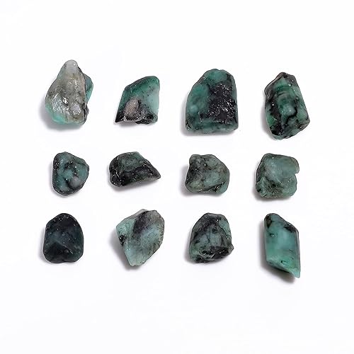 Vista 65 de 100 carats Raw Green Emerald Stone Lot, Rough Gemstone, Natural Crystals, Chakra Crystals, Healing Stones, Wholesale Pack, Jewelry Making Supply