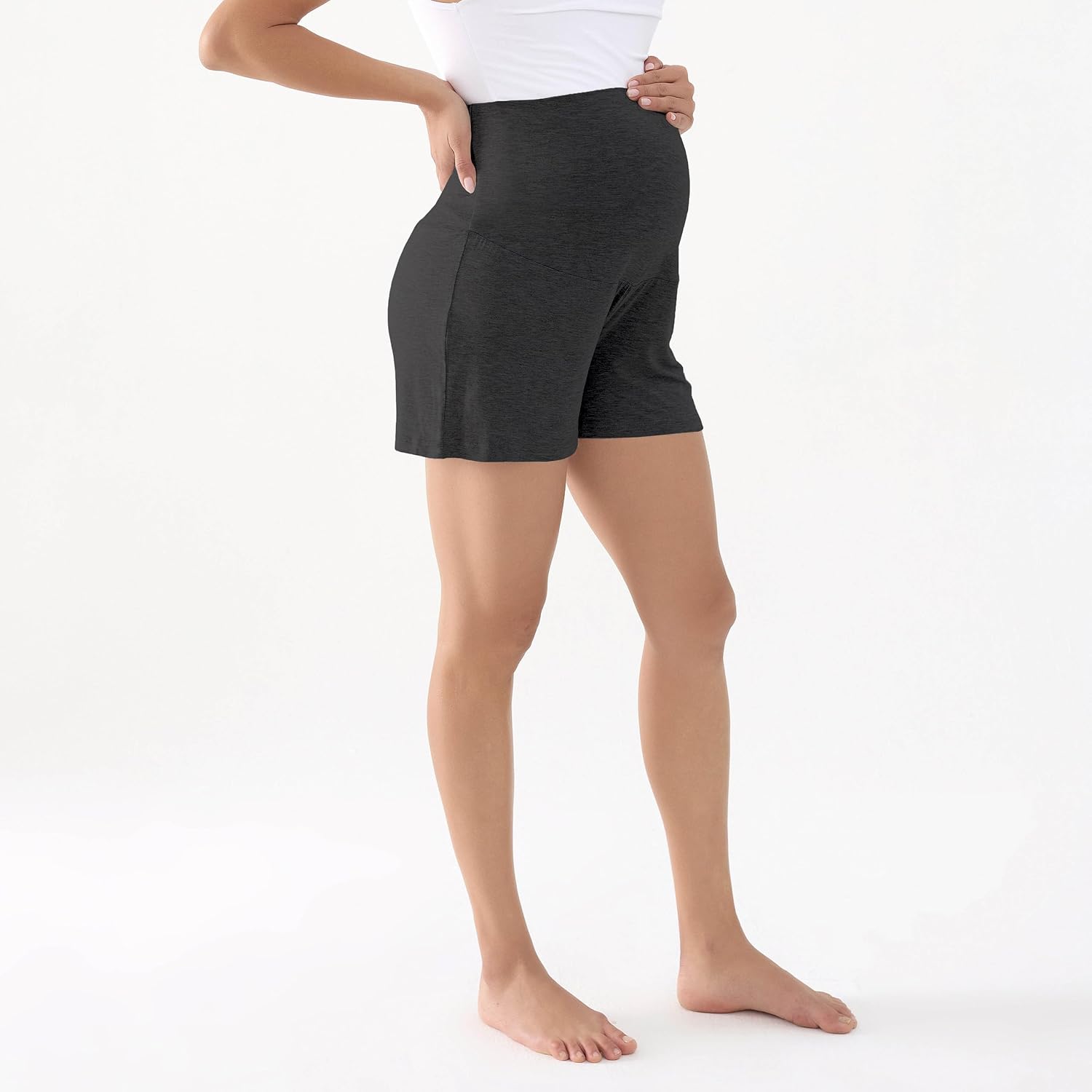 Maternity Pajama Shorts Viscose from Bamboo Pregnancy Lounge Shorts Soft Stretchy Comfy Maternity Clothes - Image 5