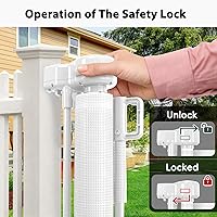 Vista 8 de 250" Extra Wide Retractable Dog Gate, Reinforced 20ft Retractable Baby Gates Extra Wide Dog Gate, 48" Extra Tall Baby Gate Retractable Outdoor