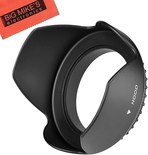 Parasol digital con lente de flor de tulipán de 2.835 in para lentes SLR Canon, Nikon, Olympus, Pentax, Sony, Sigma, Tamron SLR, cámaras digitales y