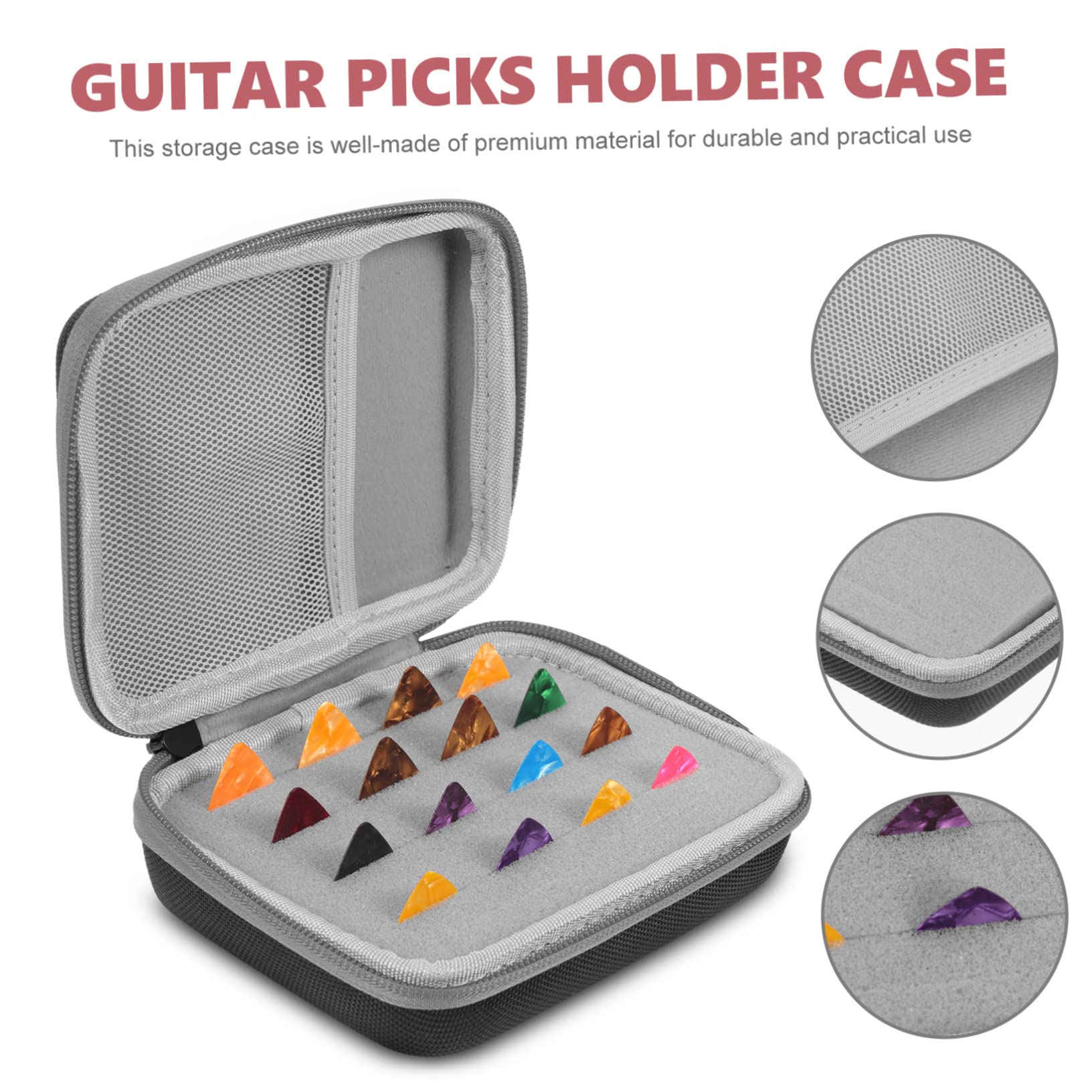 VICASKY 3juegos Estuche De Almacenamiento para Púas De Guitarra con Púas De Accesorios Prácticos para Guitarra Folk Color Aleatorio para Guardar y Pequeños Accesorios