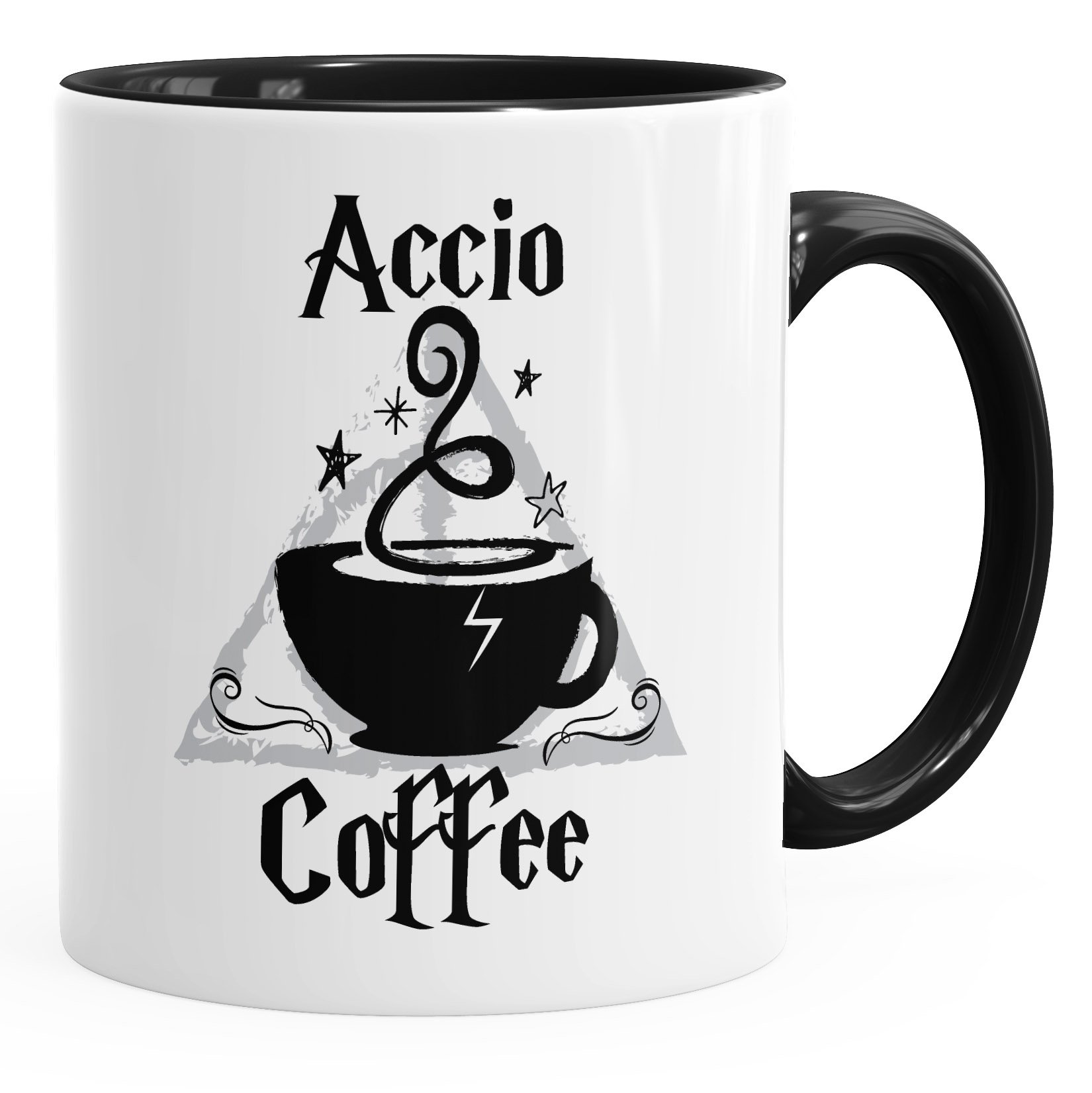 uniqx Accio Coffee Mug with Slogan Ceramic Black One Size