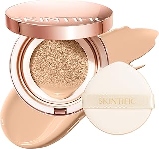 Full Coverage Cushion Foundation #02 Ivory| Satin Glow Finish, Oil-Control & Waterproof, Buildable Tattoo Cover Cushion for All Skin Types