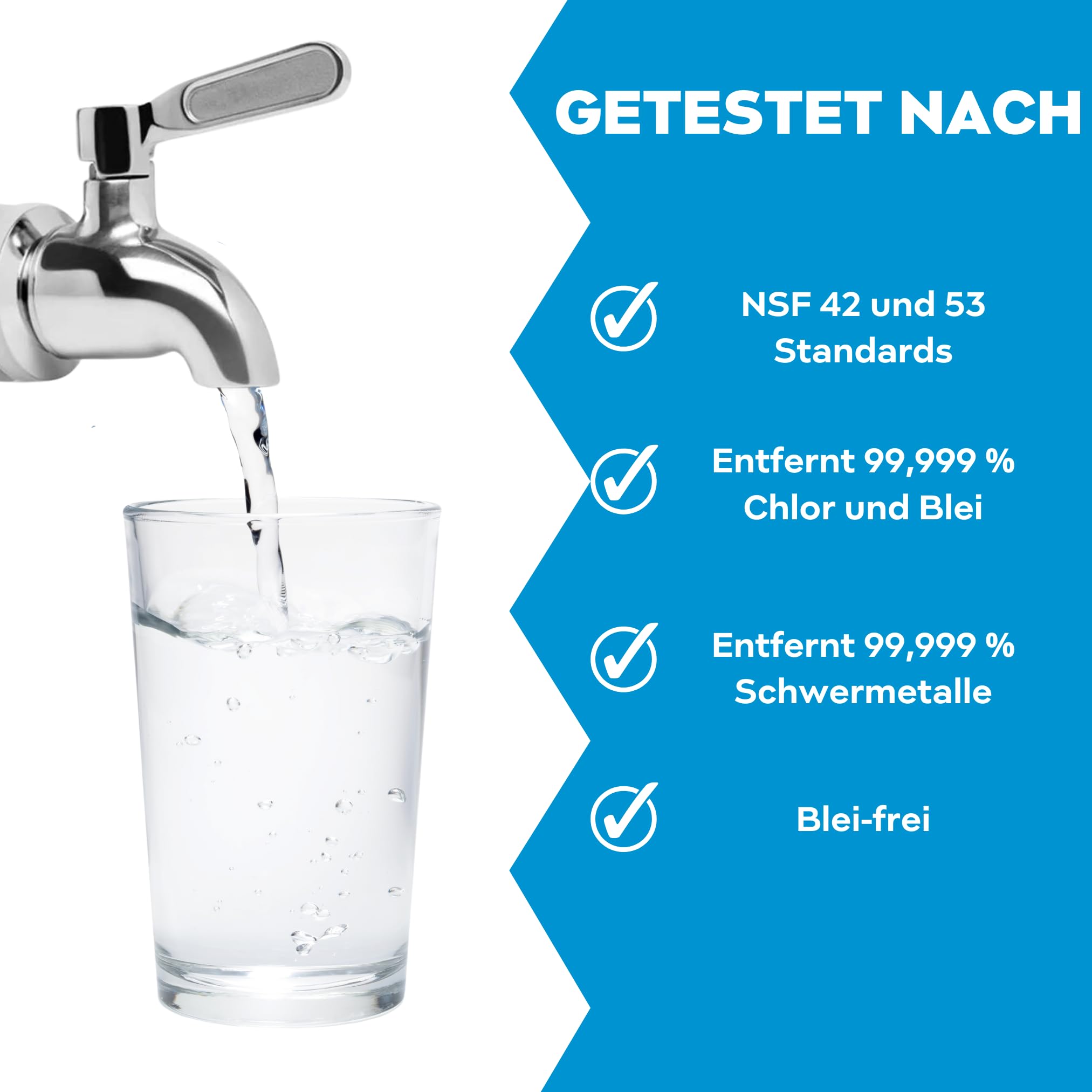 Schwerkraft-Wasserfiltersystem, 304-Edelstahl-Arbeitsplattensystem, 8,5 Liter, 100% Edelstahlhahn und 2 Premium-Kerzenfilter. (Silberglanz, 8.5L)