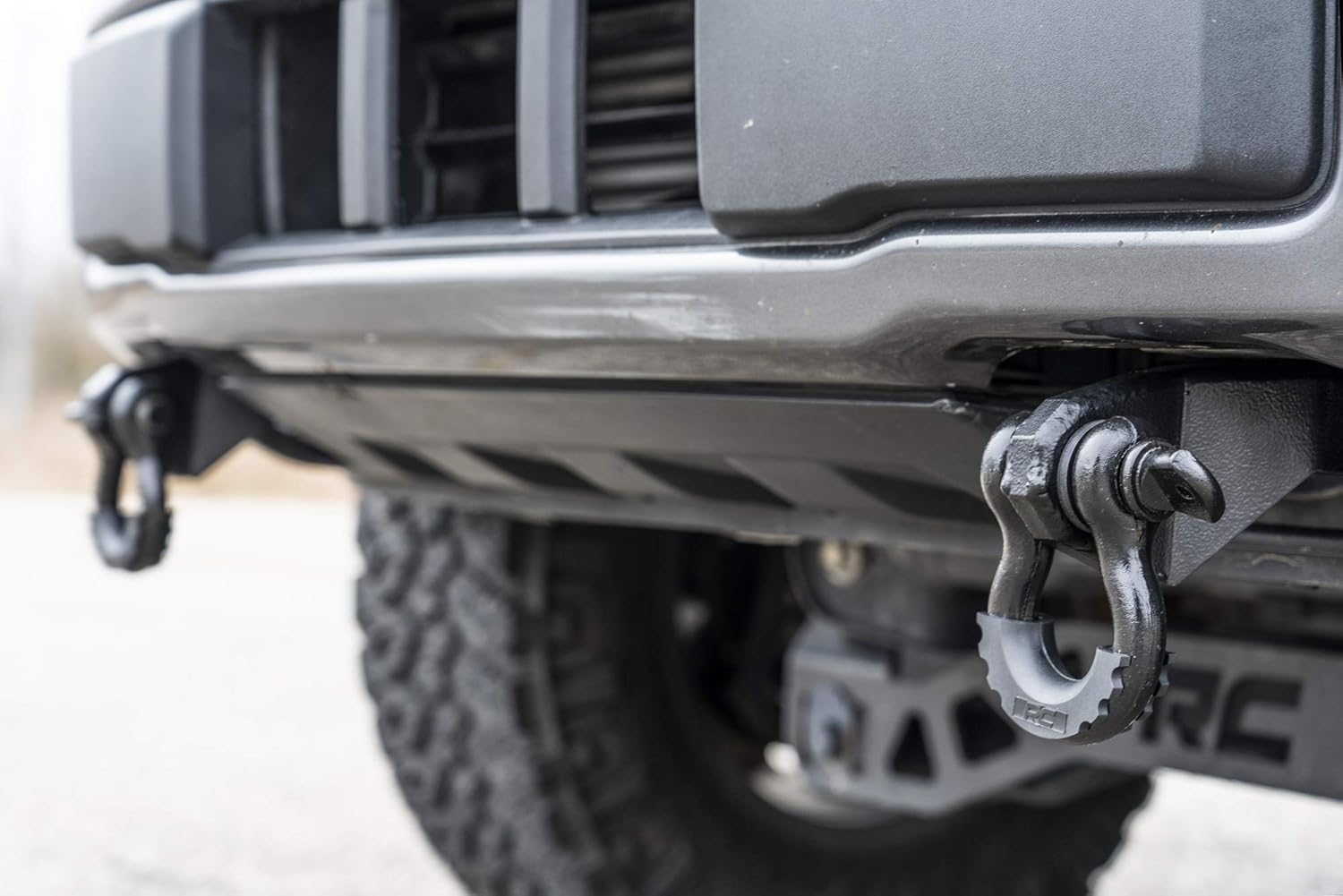 Rough Country Tow Hook Shackle Mounts Kit for 2009-2020 Ford F-150 - RS150 , Black