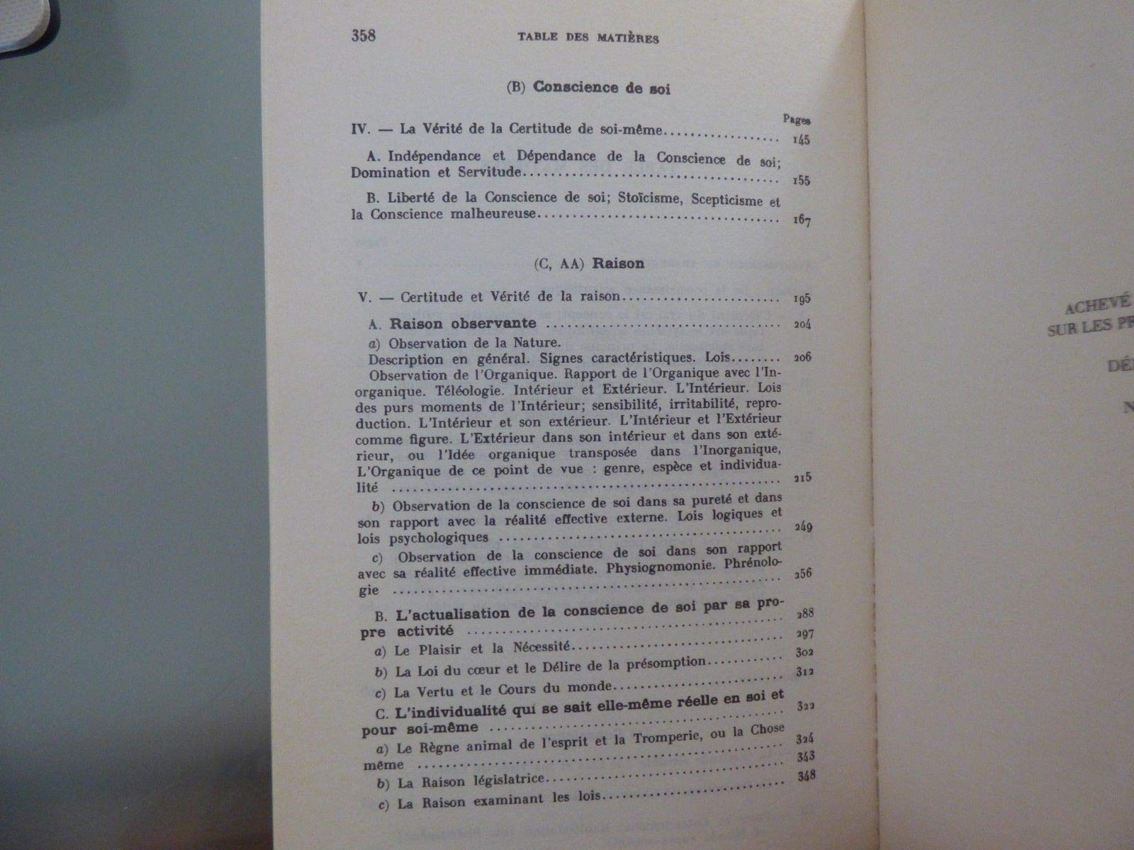 La phénoménologie de l'esprit - 2 volumes