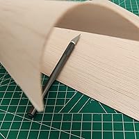 Vista 5 de 10 hojas de madera de balsa de 0.039 in x 3.937 in x 11.811 in, madera natural sin terminar para casa, aviones, barco, barco, placa de madera