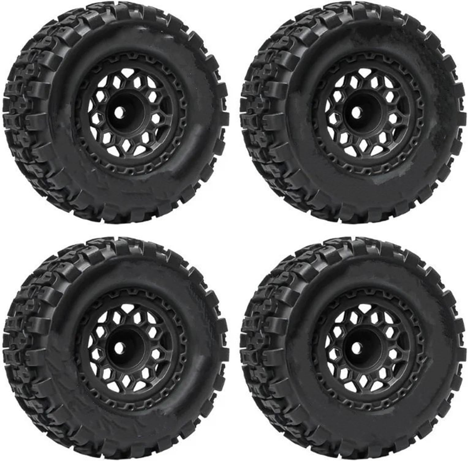 For Traxxas For Maxx For Xrt For E-revo 1/16 Mx2.15 Inch 100x52mm Wheel Tires RC Off-Road For Racing Car Parts Models(Black A)