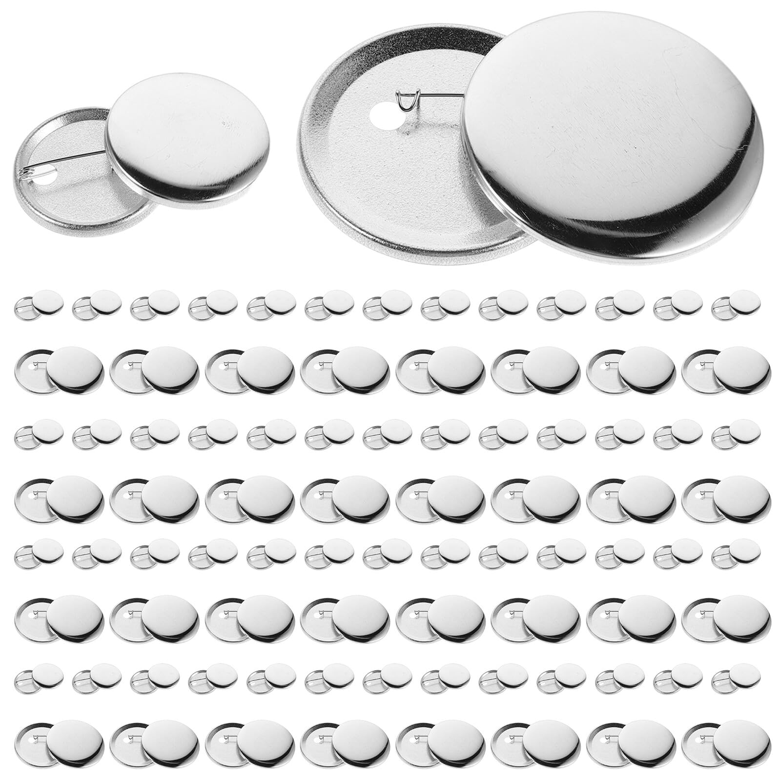 200sätze Rundmetallrohlinge für Buttonmaschinen Unbedruckte Eisenbasis für Diy-anstecknadeln Geeignet für Bastelarbeiten Veranstaltungen und Geschenke