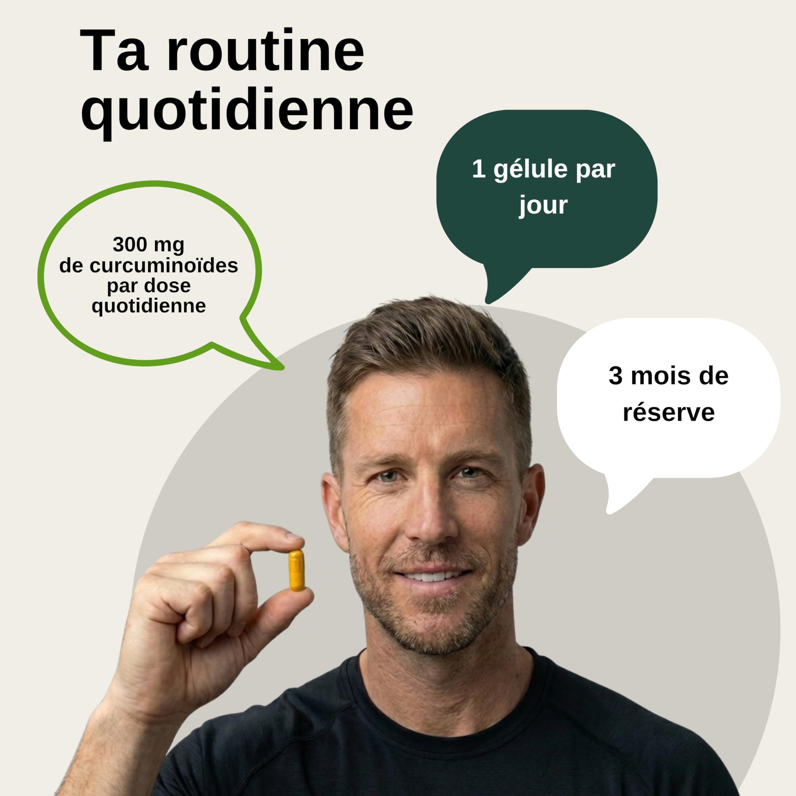 Vita Elements Extrait de Curcuma - 95% de Curcuminoïdes - 90 Gélules - Avec Curcuma Bio en Poudre & Pipérine - 3 Mois de Stock - Haute Concentration, Vegan & Testé en Laboratoire (3)