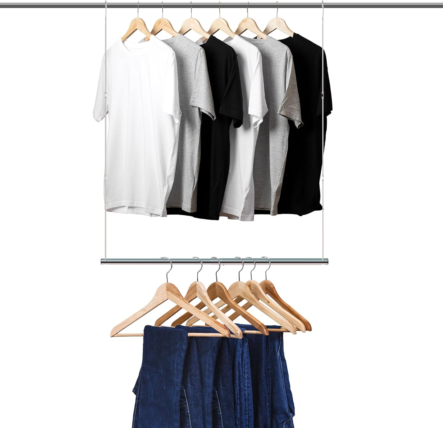 STORAGEIDEAS Hanging Closet Rod, 1729In Adjustable Width