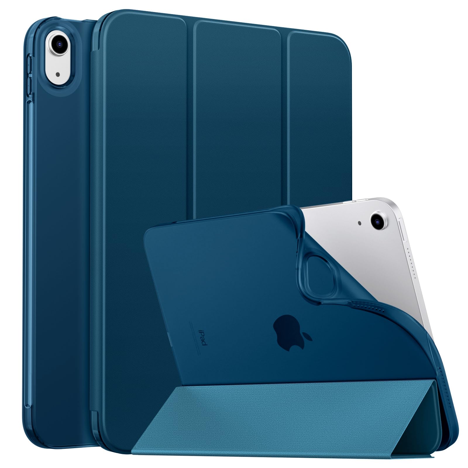 MoKo Case for New iPad (A16) 11th Generation 2025/ 10th Generation 2022, iPad 11 inch/ 10.9 inch Case with Soft TPU Translucent Frosted Back Cover,